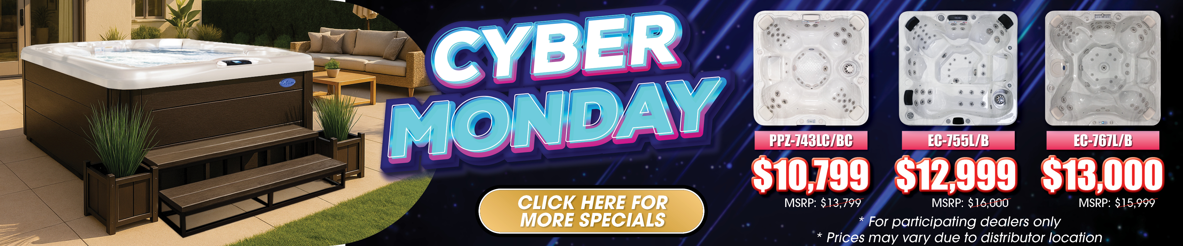 Calspas hot tub being used in a family setting - Stevensville